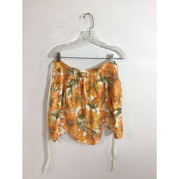 Vintage Mid Century Floral Apron Lot of 2 - Picture 8 of 8